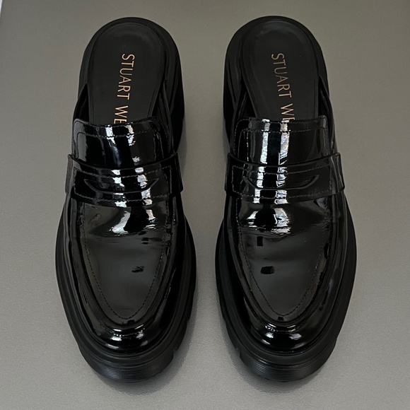 Stuart Weitzman Soho Mule Slip-on Loafer Lug Sole Black Women's Size 6 / 36.5 - Picture 3 of 12